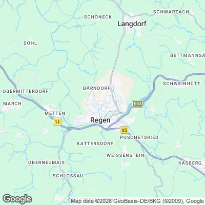 Karte von Regen und Umgebung