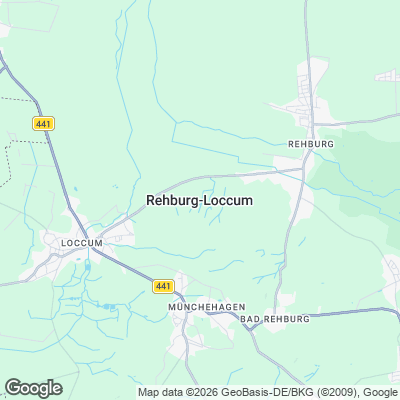 Karte von Rehburg-Loccum und Umgebung
