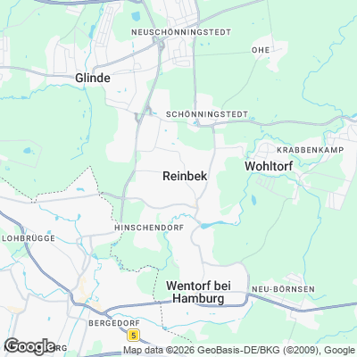 Karte von Reinbek und Umgebung