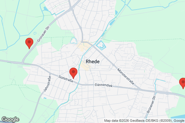 Karte mit Entrümpelungsaufträgen in Rhede