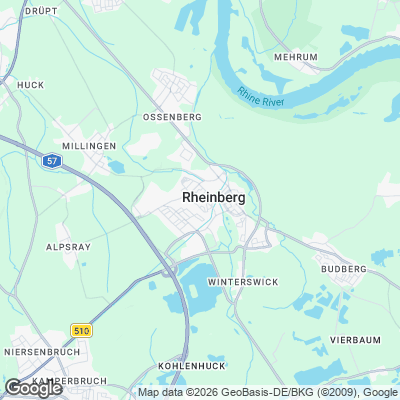Karte von Rheinberg und Umgebung