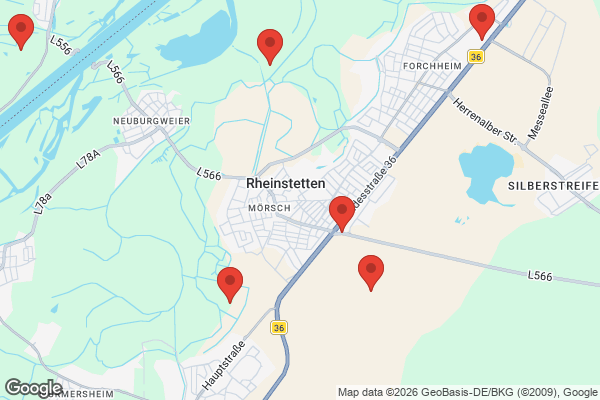Karte mit Entrümpelungsaufträgen in Rheinstetten