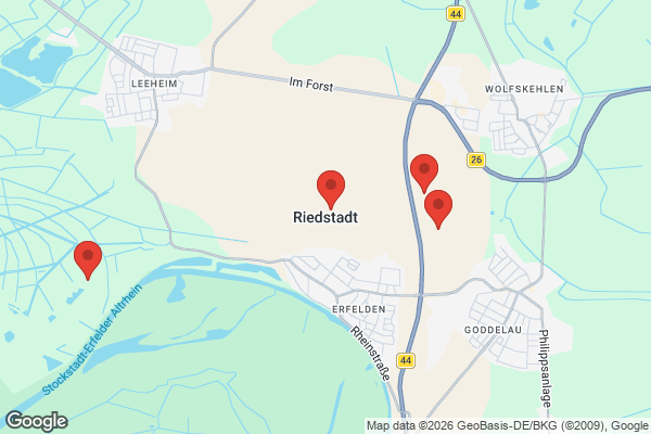 Karte mit Entrümpelungsaufträgen in Riedstadt
