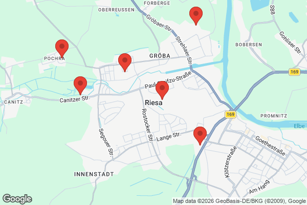 Karte mit Entrümpelungsaufträgen in Riesa