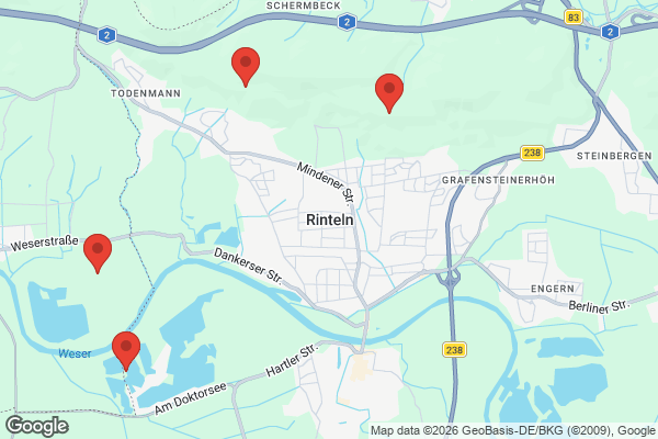 Karte mit Entrümpelungsaufträgen in Rinteln