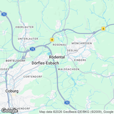 Karte von Rödental und Umgebung