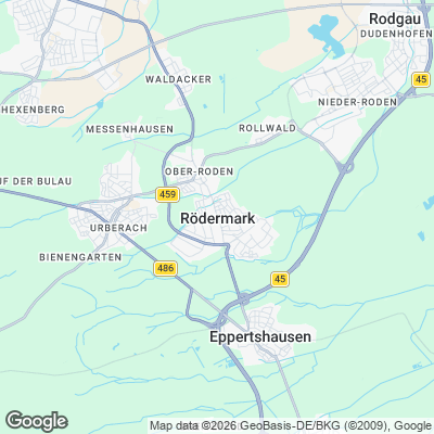 Karte von Rödermark und Umgebung