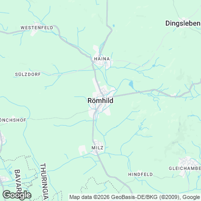 Karte von Römhild und Umgebung