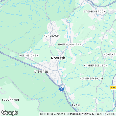 Karte von Rösrath und Umgebung