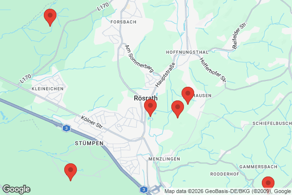 Karte mit Entrümpelungsaufträgen in Rösrath