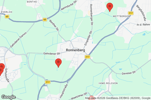 Karte mit Entrümpelungsaufträgen in Ronnenberg