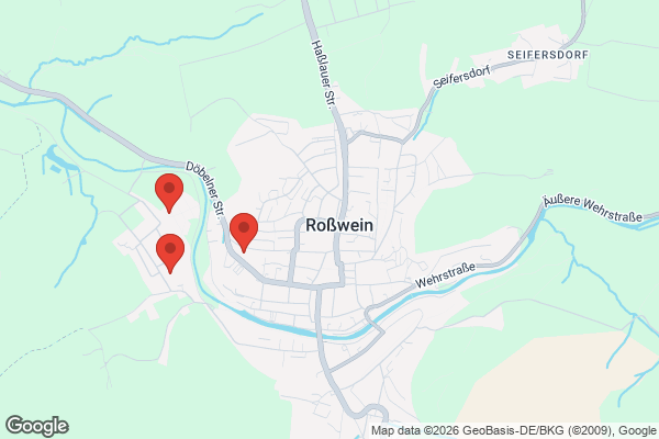 Karte mit Entrümpelungsaufträgen in Roßwein