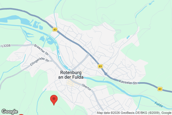 Karte mit Entrümpelungsaufträgen in Rotenburg an der Fulda