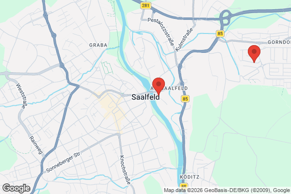 Karte mit Entrümpelungsaufträgen in Saalfeld