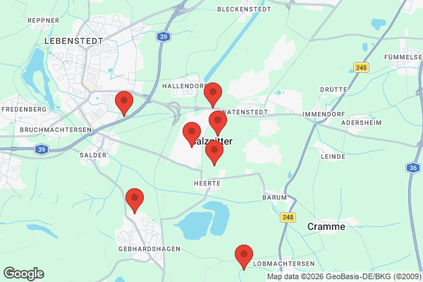 Karte mit Entrümpelungsaufträgen in Salzgitter