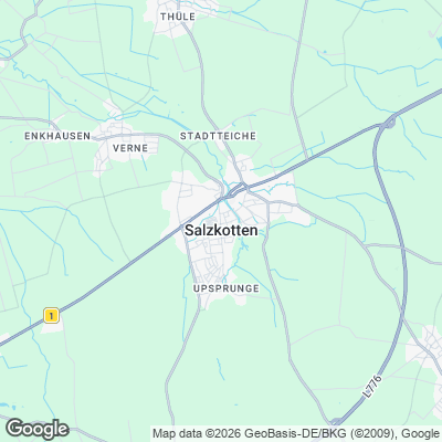Karte von Salzkotten und Umgebung