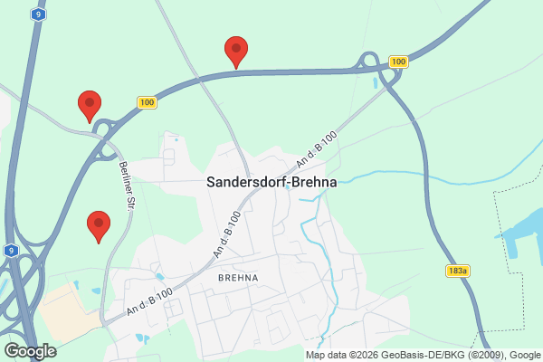 Karte mit Entrümpelungsaufträgen in Sandersdorf-Brehna