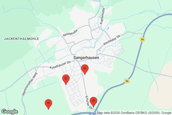 Karte mit Entrümpelungsaufträgen in Sangerhausen