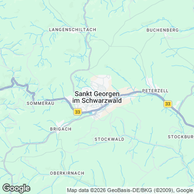 Karte von Sankt Georgen und Umgebung