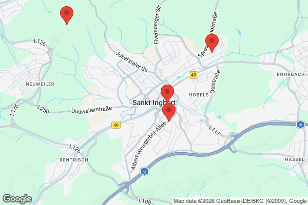 Karte mit Entrümpelungsaufträgen in Sankt Ingbert