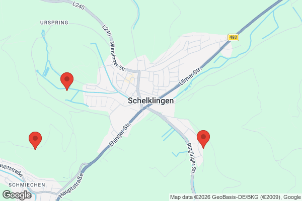 Karte mit Entrümpelungsaufträgen in Schelklingen