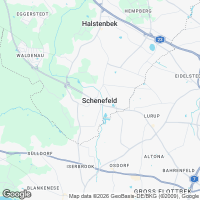 Karte von Schenefeld und Umgebung
