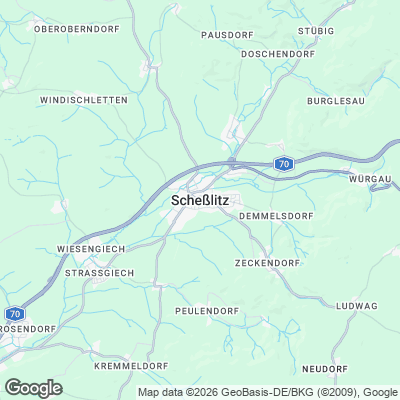 Karte von Scheßlitz und Umgebung