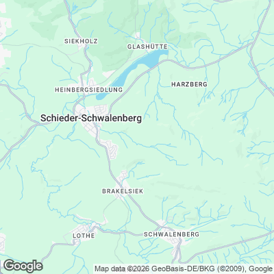Karte von Schieder-Schwalenberg und Umgebung