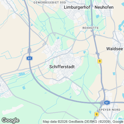 Karte von Schifferstadt und Umgebung