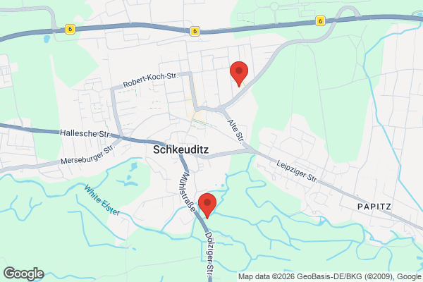Karte mit Entrümpelungsaufträgen in Schkeuditz