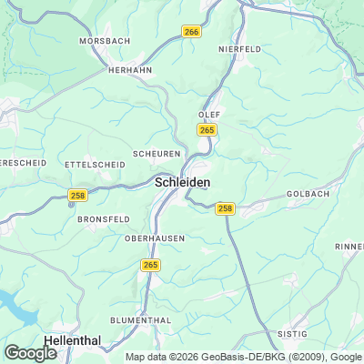 Karte von Schleiden und Umgebung