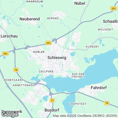 Karte von Schleswig und Umgebung