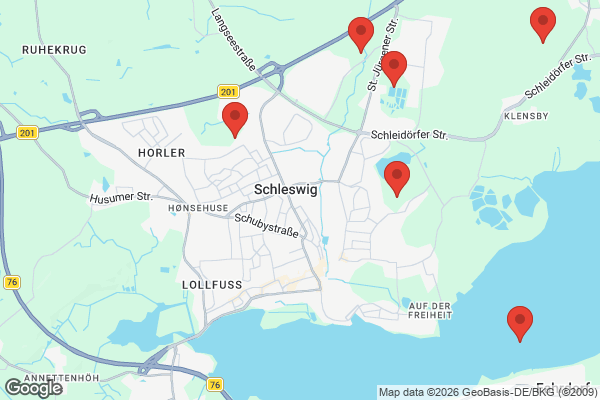 Karte mit Entrümpelungsaufträgen in Schleswig