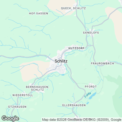 Karte von Schlitz und Umgebung