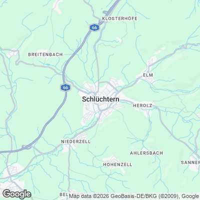 Karte von Schlüchtern und Umgebung