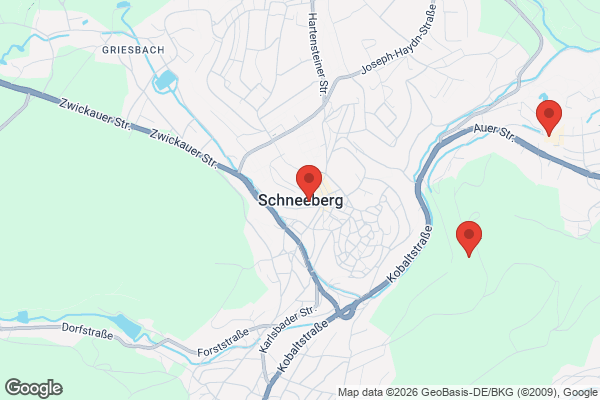 Karte mit Entrümpelungsaufträgen in Schneeberg