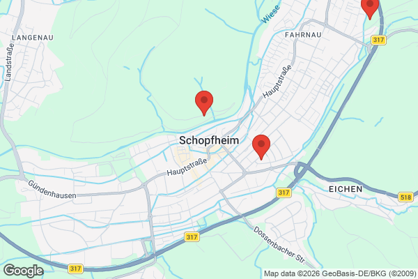 Karte mit Entrümpelungsaufträgen in Schopfheim