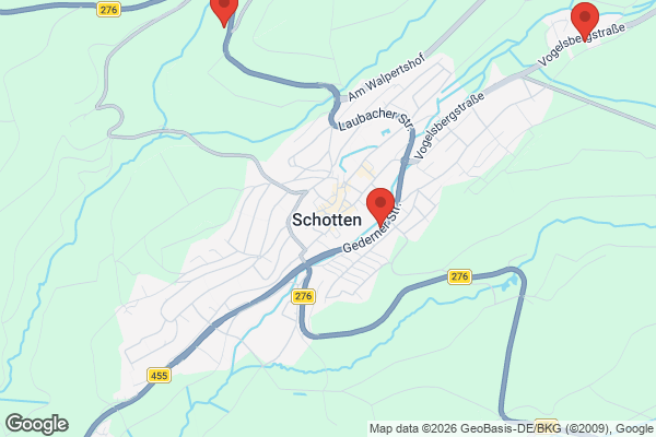 Karte mit Entrümpelungsaufträgen in Schotten