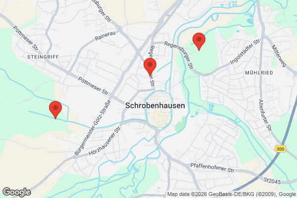 Karte mit Entrümpelungsaufträgen in Schrobenhausen