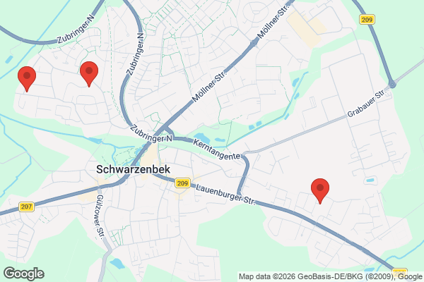 Karte mit Entrümpelungsaufträgen in Schwarzenbek