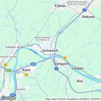 Karte von Schweich und Umgebung