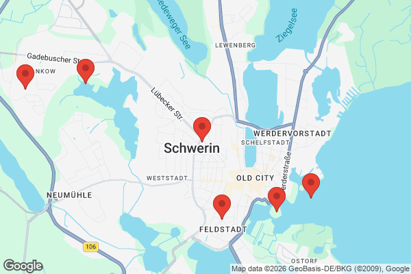 Karte mit Entrümpelungsaufträgen in Schwerin