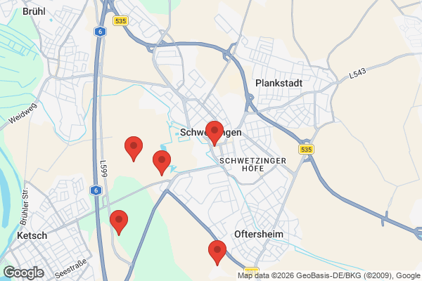 Karte mit Entrümpelungsaufträgen in Schwetzingen