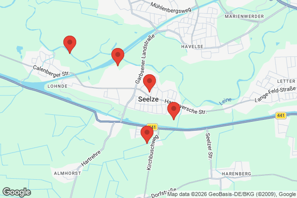 Karte mit Entrümpelungsaufträgen in Seelze