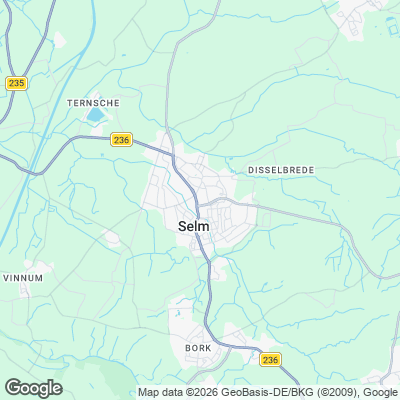 Karte von Selm und Umgebung