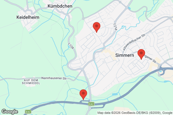 Karte mit Entrümpelungsaufträgen in Simmern