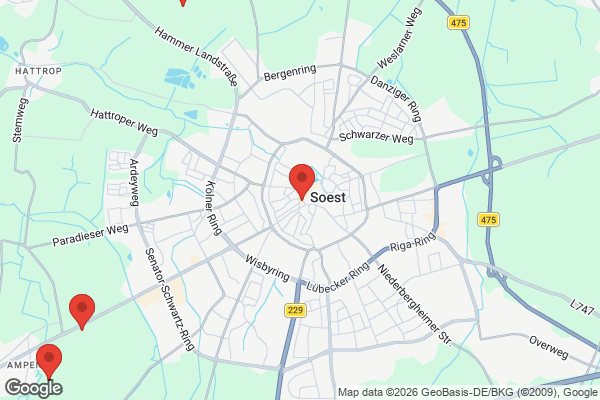 Karte mit Entrümpelungsaufträgen in Soest