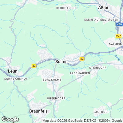 Karte von Solms und Umgebung