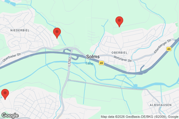 Karte mit Entrümpelungsaufträgen in Solms