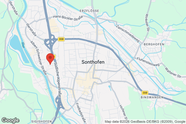 Karte mit Entrümpelungsaufträgen in Sonthofen